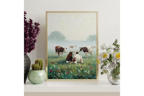 Pastoral Cow Printable Wall Art