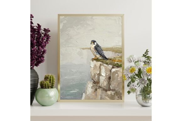 Peregrine Falcon Cliff Print Wall Art