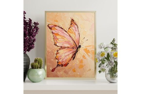 Pink Butterfly Printable Wall Art