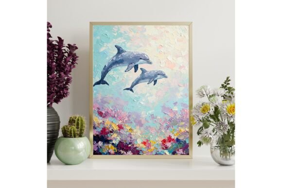 Printable Dolphins Coral Reef Decor