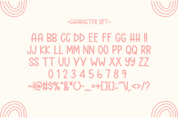 Rainbow Drawing Font PNG with transparent background - Preview 1