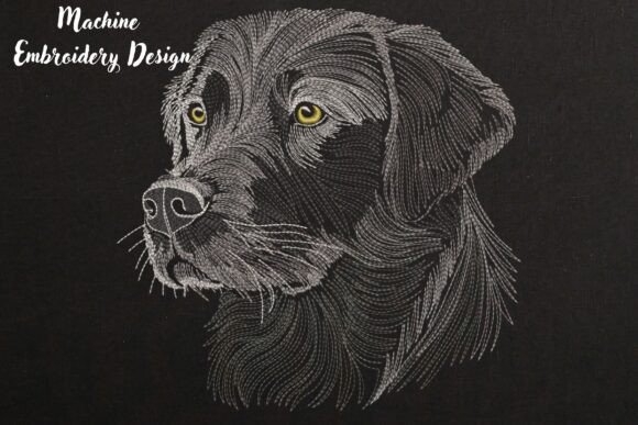 Realistic Black Dog Labrador