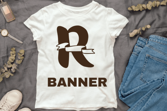 Retro Banner Font PNG with transparent background - Preview 4