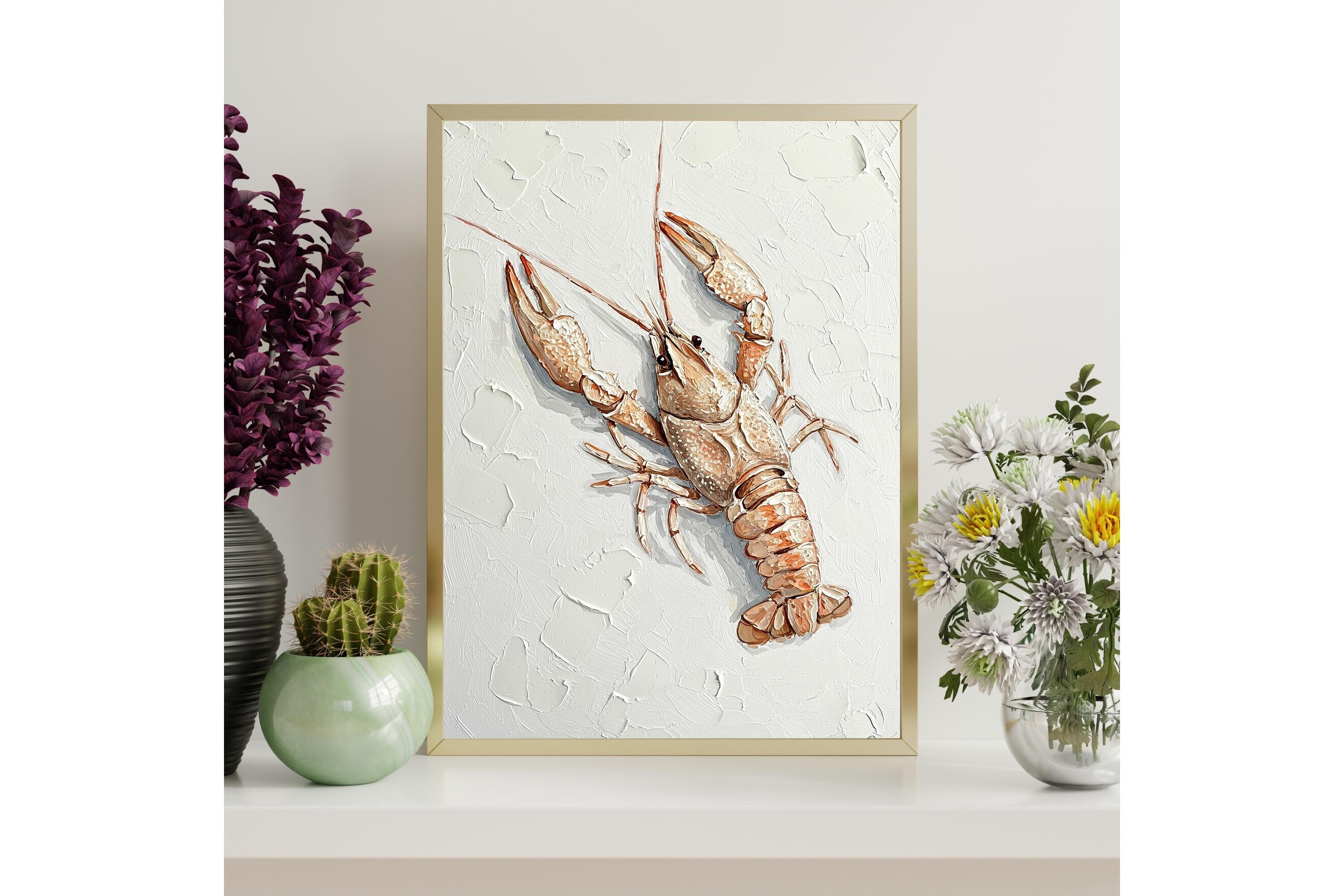 Rustic Crayfish Printable Wall Art