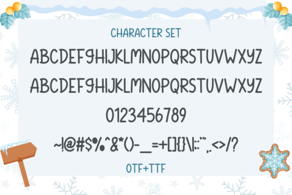 Snow Blue Font PNG with transparent background - Preview 2