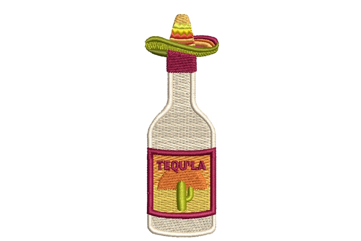 Tequila Bottle Wearing a Sombrero