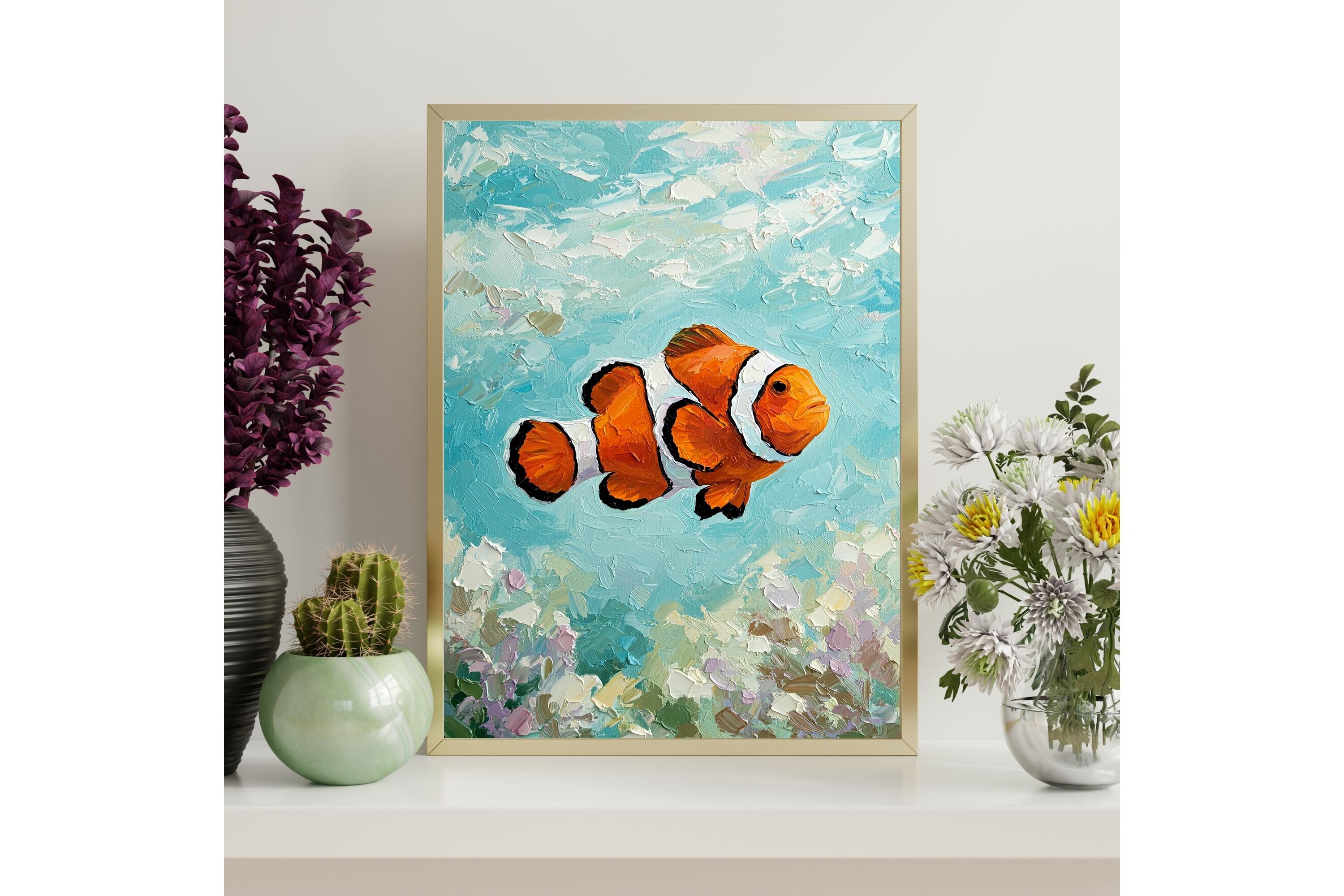 Tropical Clownfish Printable Wall Art