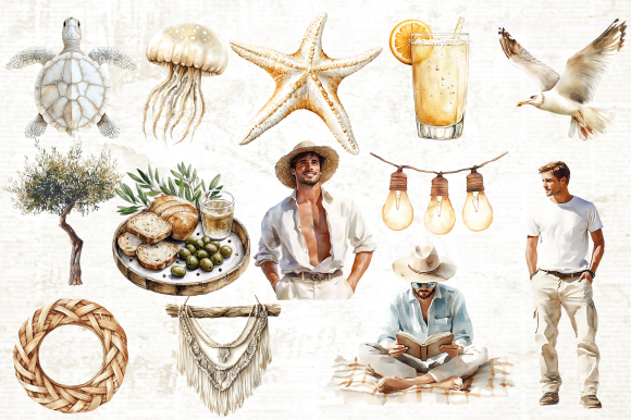 Watercolor Ocean Breath Clipart Bundle - photo 2