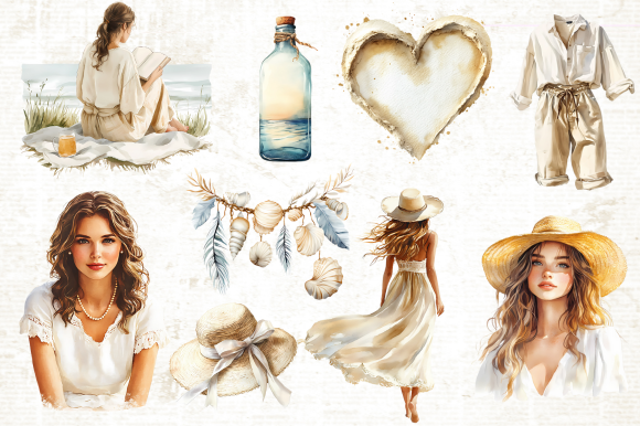 Watercolor Ocean Breath Clipart Bundle - photo 3