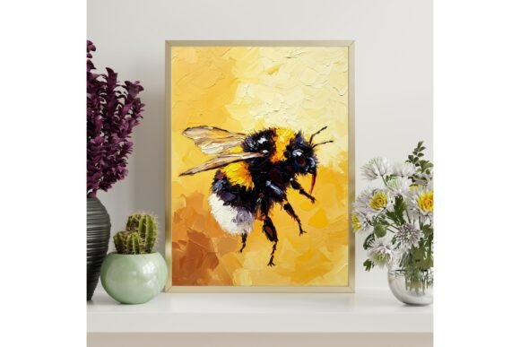 Yellow Bumblebee Printable Wall Art
