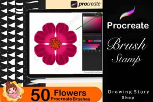 50 Flower Brush Procreate,Flower Maker Graphic by DrawingStoryShop ...