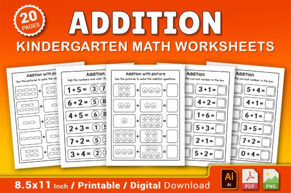 Addition Kindergarten Math Worksheets