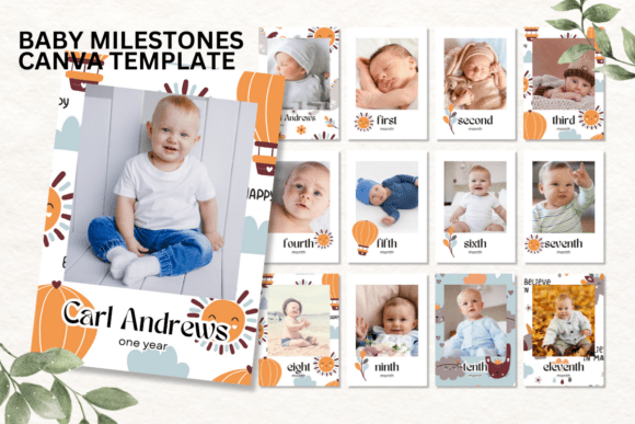 Baby Milestone Canva Template