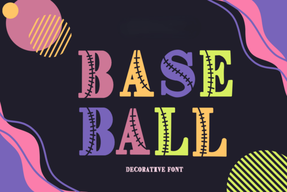 Baseball Decorative Font By Nongyao