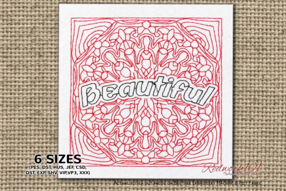 Beautiful Word Bluework