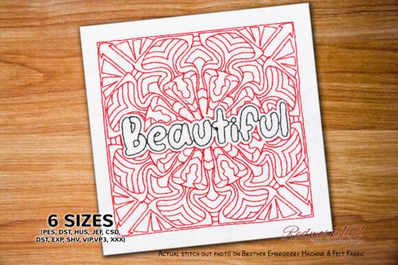 Beautiful Word Bluework
