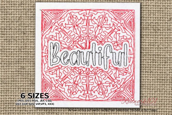 Beautiful Word Lineart