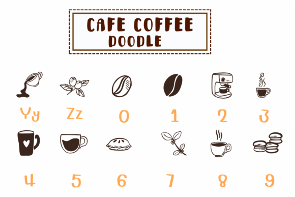 Cafe Coffee Doodle Font - Preview 3