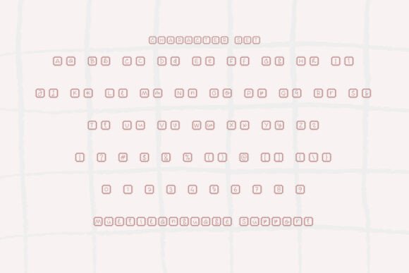 Cute Keyboard Font PNG with transparent background - Preview 3