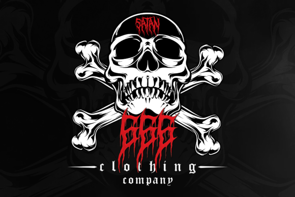Deathcore Font PNG with transparent background - Preview 3