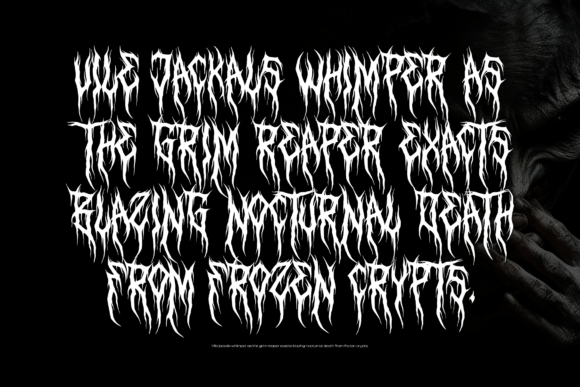 Deathcore Font PNG with transparent background - Preview 4