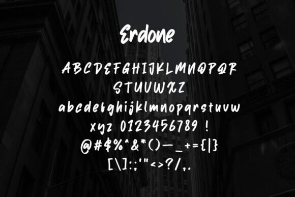 Erdone Font PNG with transparent background - Preview 1