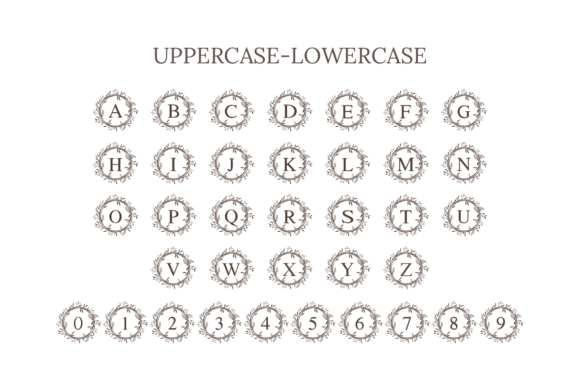 Flora Circle Monogram Font - Preview 5