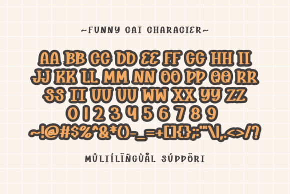 Funny Cat Font font preview - 2