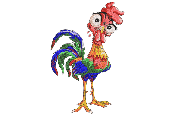 Goofy Rainbow Rooster
