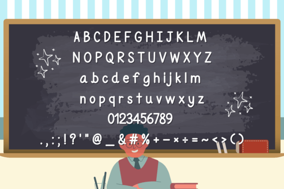 Happy Teacher Font PNG with transparent background - Preview 1