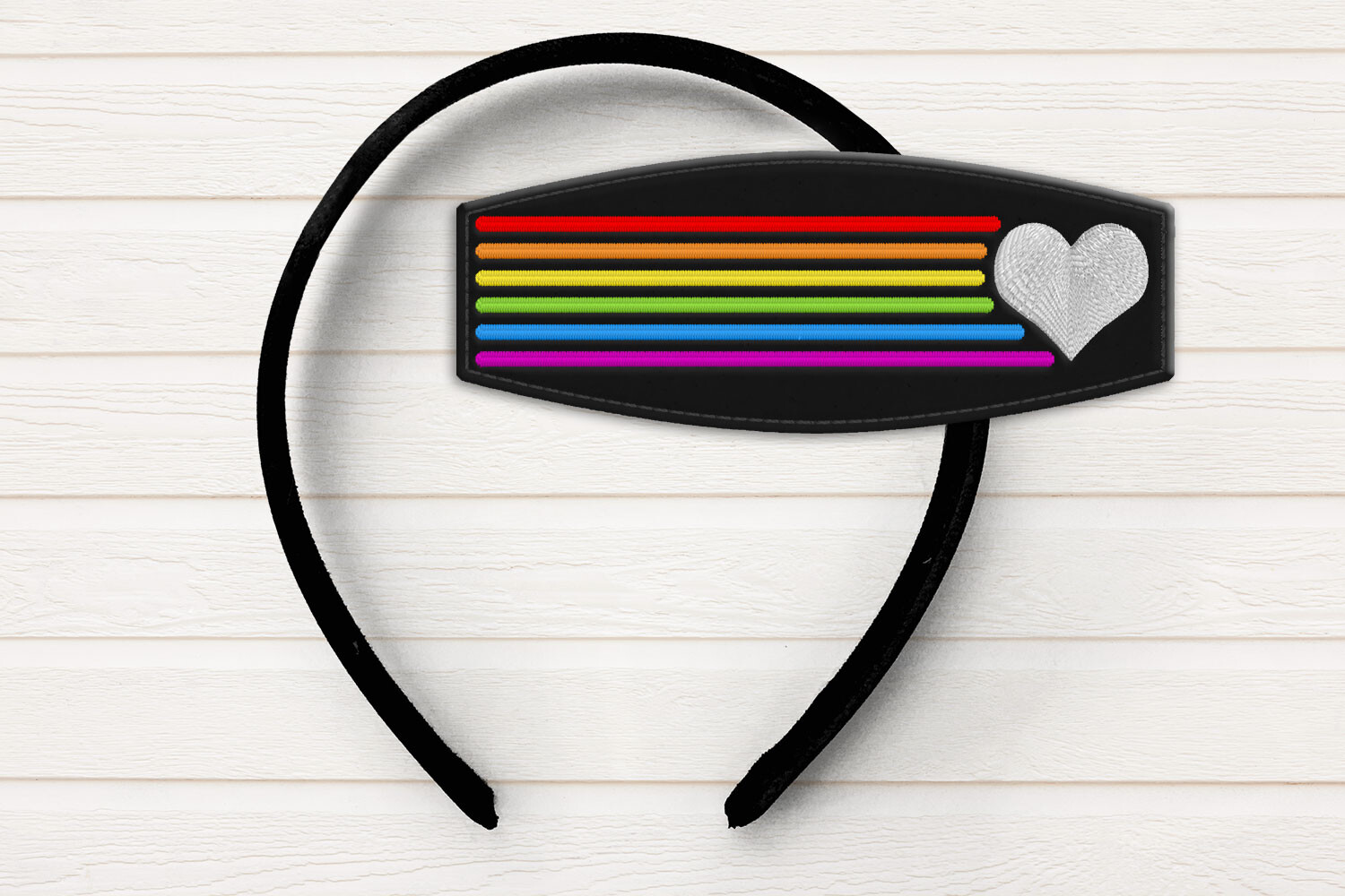 Heart with Rainbow Lines ITH Headband