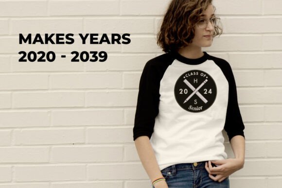 Hipster Grad Class of 2020-39 Applique