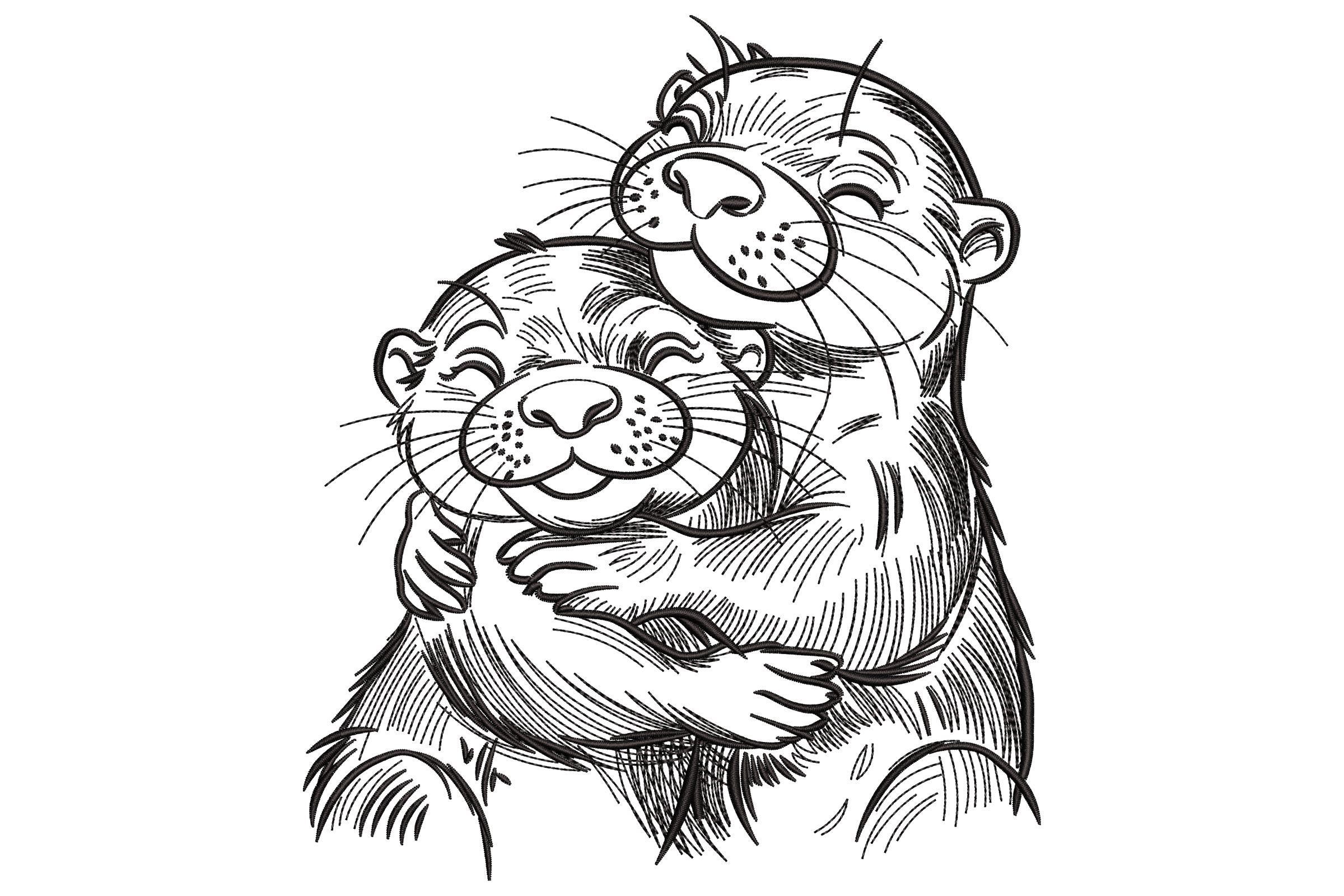 Hugging Otters