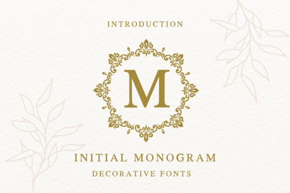 Initial Monogram Font by Pui Art · Creative Fabrica