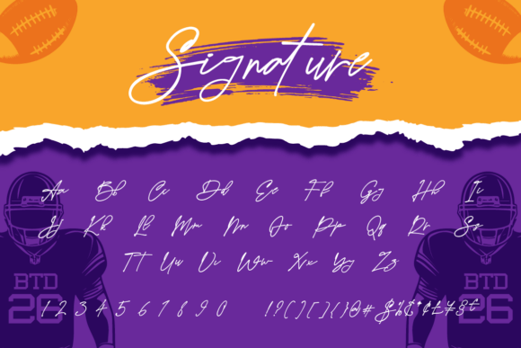 Insporta Signature Font PNG with transparent background - Preview 3