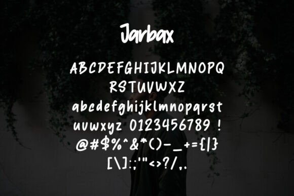 Jarbax Font PNG with transparent background - Preview 1