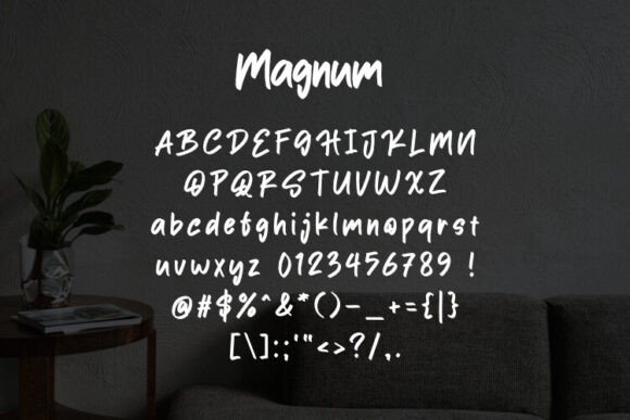 Magnum Font PNG with transparent background - Preview 1