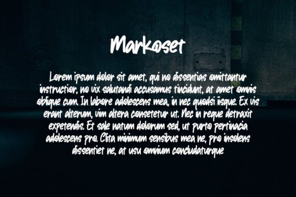 Markoset Font PNG with transparent background - Preview 2