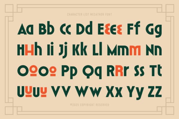 Mesathor Font PNG with transparent background - Preview 1