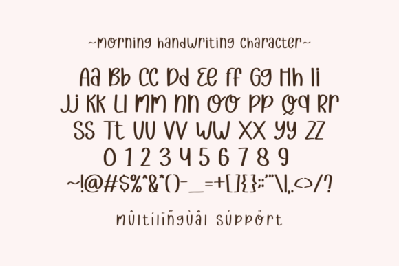 Morning Handwriting Font PNG with transparent background - Preview 2