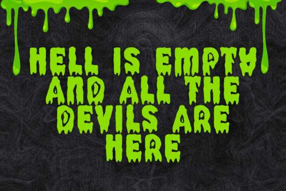 Quirky Melted Font PNG with transparent background - Preview 1