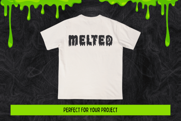 Quirky Melted Font PNG with transparent background - Preview 3