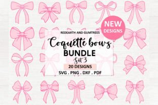 Ribbon Coquette Bow SVG PNG Bundle Girly Graphic by redearth and ...