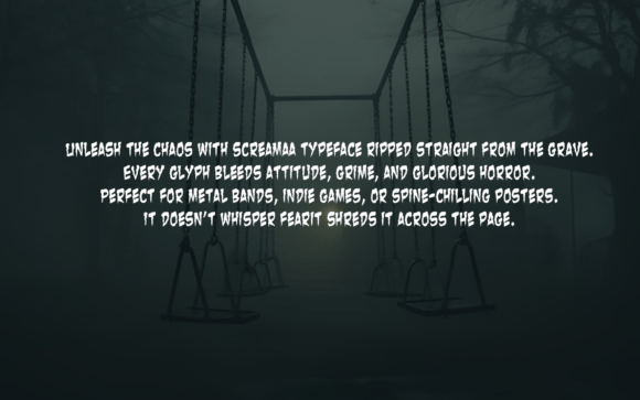 Screama Font PNG with transparent background - Preview 1