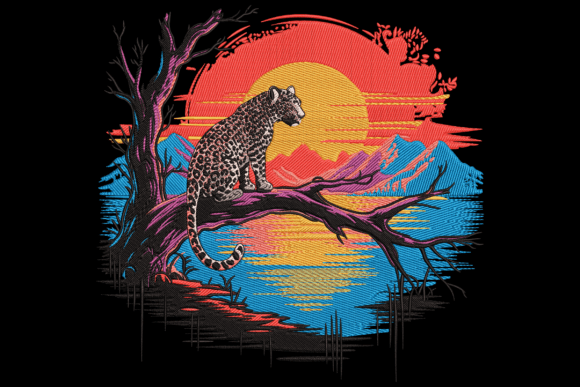 Sunset Leopard on Tree