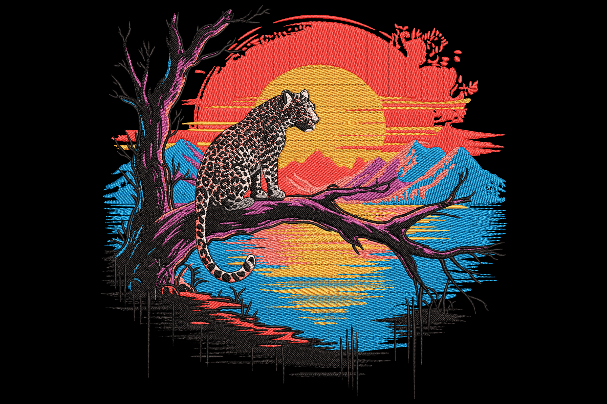 Sunset Leopard on Tree