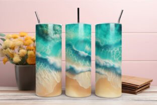 Tropical Sunset Beach Tumbler Wrap Graphic by MK Graphics · Creative ...