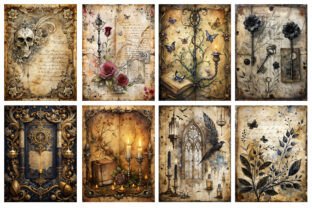 Vintage Gothic Junk Journal Page Graphic by Vintage · Creative Fabrica