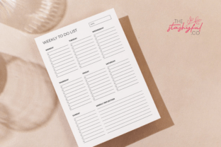 Weekly to Do List Printable PDF Graphic by The Stashyful · Creative Fabrica