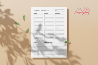 Weekly to Do List Printable PDF Graphic by The Stashyful · Creative Fabrica